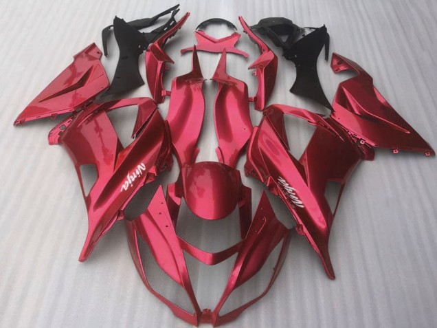 Billige Kawasaki ZX10R Motorrad Verkleidung 2016-2020 - Glanzendes Bonbon Rot
