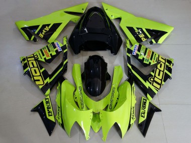 Billige Kawasaki ZX10R Motorrad Verkleidung 2004-2005 - Massgeschneidert Hohe Sichtbarkeit Gelb