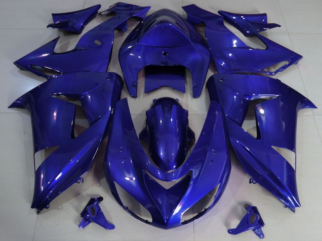 Billige Kawasaki ZX10R Motorrad Verkleidung 2006-2007 - Dunkel Blau