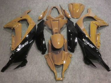 Billige Kawasaki ZX10R Motorrad Verkleidung 2016-2020 - Wustenbraun Glanzendes Schwarz
