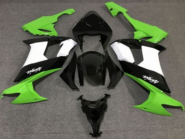 Billige Kawasaki ZX10R Motorrad Verkleidung 2008-2010 - Grun Weiss Schwarz