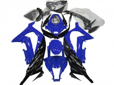 Billige Kawasaki ZX10R Motorrad Verkleidung 2011-2015 - Blau Glanzendes Schwarz