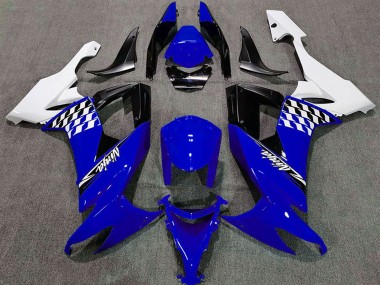Billige Kawasaki ZX10R Motorrad Verkleidung 2008-2010 - Weiss Blau Schwarz