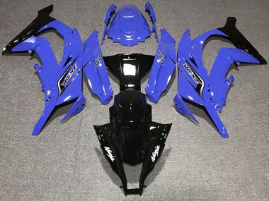 Billige Kawasaki ZX10R Motorrad Verkleidung 2011-2015 - Blau Glanzendes Schwarz