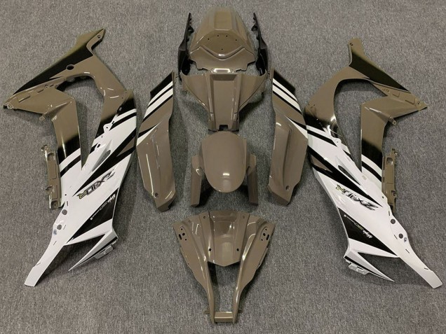 Billige Kawasaki ZX10R Motorrad Verkleidung 2011-2015 - Braun Weiss Schwarz