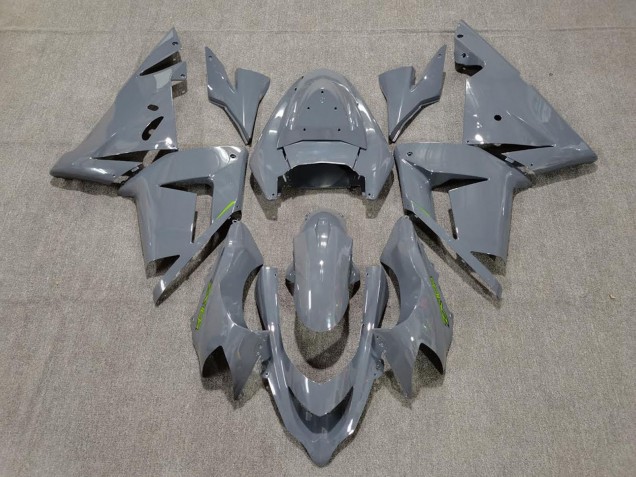 Billige Kawasaki ZX10R Motorrad Verkleidung 2004-2005 - Glanzendes Grau Grun