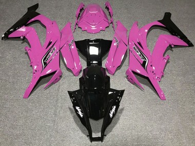 Billige Kawasaki ZX10R Motorrad Verkleidung 2011-2015 - Rosa Glanzendes Schwarz