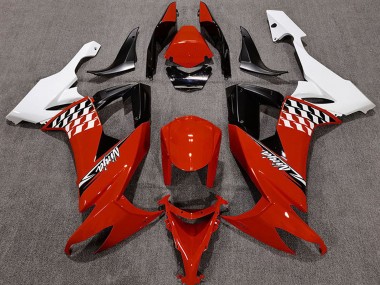 Billige Kawasaki ZX10R Motorrad Verkleidung 2008-2010 - Weiss Rot Schwarz