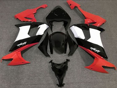 Billige Kawasaki ZX10R Motorrad Verkleidung 2008-2010 - Glanzendes Rot Schwarz und Weiss