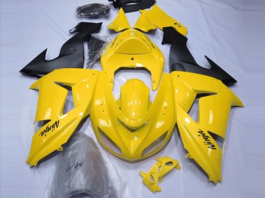 Billige Kawasaki ZX10R Motorrad Verkleidung 2006-2007 - Gelb Schwarz