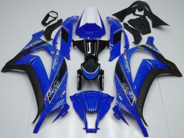 Billige Kawasaki ZX10R Motorrad Verkleidung 2011-2015 - Weiss Blau Glanzendes Schwarz OEM Stil