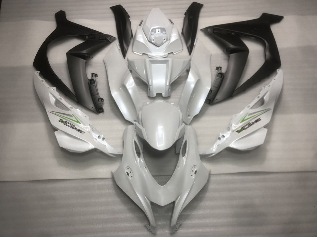 Billige Kawasaki ZX10R Motorrad Verkleidung 2016-2020 - Perl Weiss Schwarz Grun