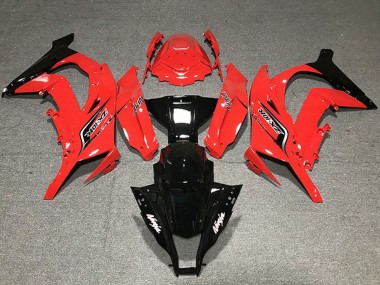 Billige Kawasaki ZX10R Motorrad Verkleidung 2011-2015 - Rot Glanzendes Schwarz