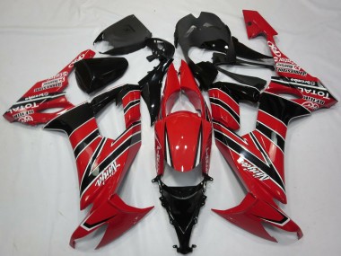 Billige Kawasaki ZX10R Motorrad Verkleidung 2008-2010 - Rot Schwarz