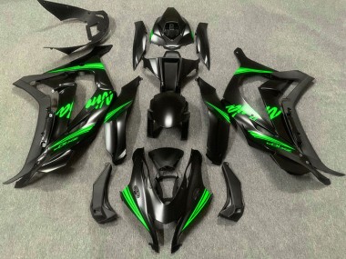 Billige Kawasaki ZX10R Motorrad Verkleidung 2016-2020 - Matt Schwarz Grun Ninja