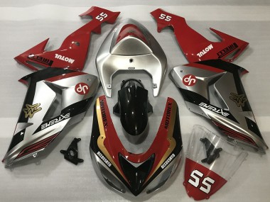 Billige Kawasaki ZX10R Motorrad Verkleidung 2006-2007 - Rot Silber Gold Schwarz