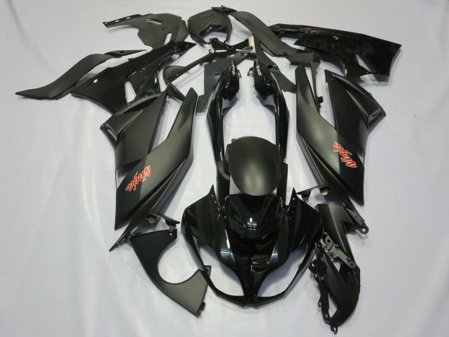 Billige Kawasaki ZX6R Motorrad Verkleidung 2009-2012 - Matt Schwarz Glanzendes Schwarz Rot Ninja