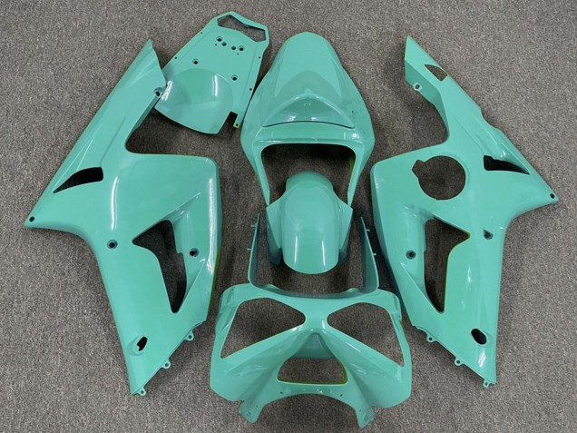 Billige Kawasaki ZX6R Motorrad Verkleidung 2003-2004 - Cyan