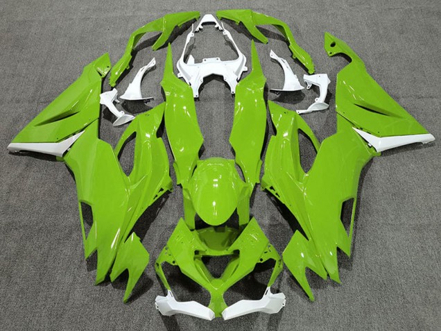 Billige Kawasaki ZX6R Motorrad Verkleidung 2019-2022 - Weiss Grun