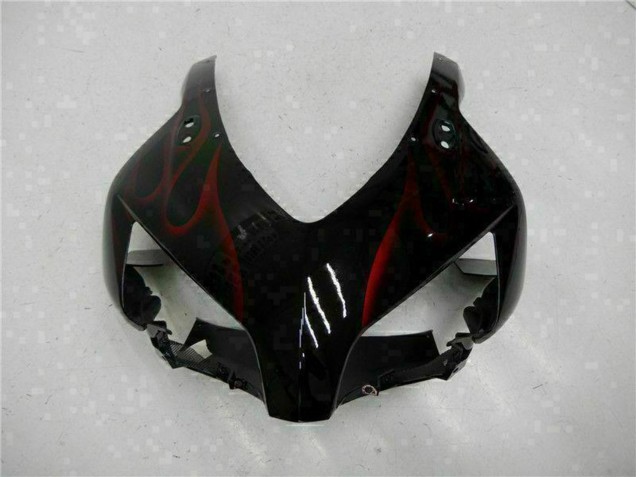 Billige Honda CBR1000RR Motorrad Verkleidung 2004-2005 - Glanzendes Schwarz Rot Flamme