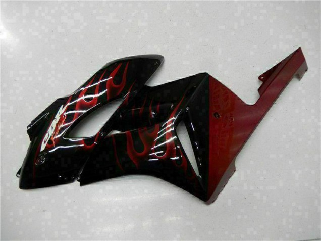 Billige Honda CBR1000RR Motorrad Verkleidung 2004-2005 - Glanzendes Schwarz Rot Flamme