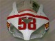 Billige Honda CBR1000RR Motorrad Verkleidung 2004-2005 - Weiss Rot Gelb San Carlo 58