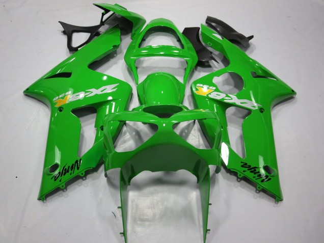 Billige Kawasaki ZX6R Motorrad Verkleidung 2003-2004 - Grun OEM Stil