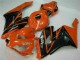 Billige Honda CBR1000RR Motorrad Verkleidung 2004-2005 - Orange Glanzendes Schwarz