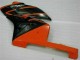 Billige Honda CBR1000RR Motorrad Verkleidung 2004-2005 - Orange Glanzendes Schwarz