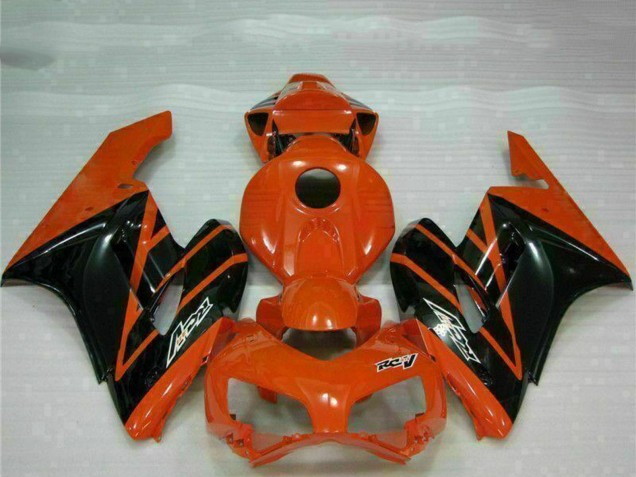 Billige Honda CBR1000RR Motorrad Verkleidung 2004-2005 - Orange Glanzendes Schwarz