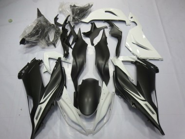 Billige Kawasaki ZX6R Motorrad Verkleidung 2013-2018 - Weiss Matt Schwarz