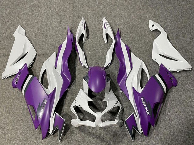 Billige Kawasaki ZX6R Motorrad Verkleidung 2019-2022 - Weiss Lila