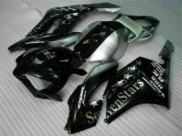 Billige Honda CBR1000RR Motorrad Verkleidung 2004-2005 - Silber Glanzendes Schwarz SevenStars