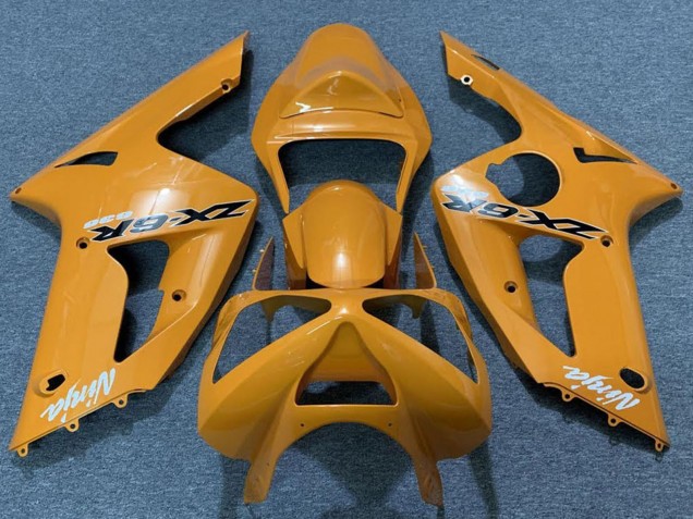 Billige Kawasaki ZX6R Motorrad Verkleidung 2003-2004 - Orange