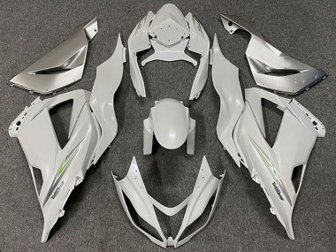 Billige Kawasaki ZX6R Motorrad Verkleidung 2013-2018 - Perl Weiss Grun