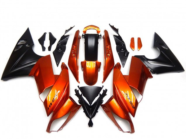 Billige Kawasaki Ninja 650R Motorrad Verkleidung 2009-2011 - Orange Schwarz