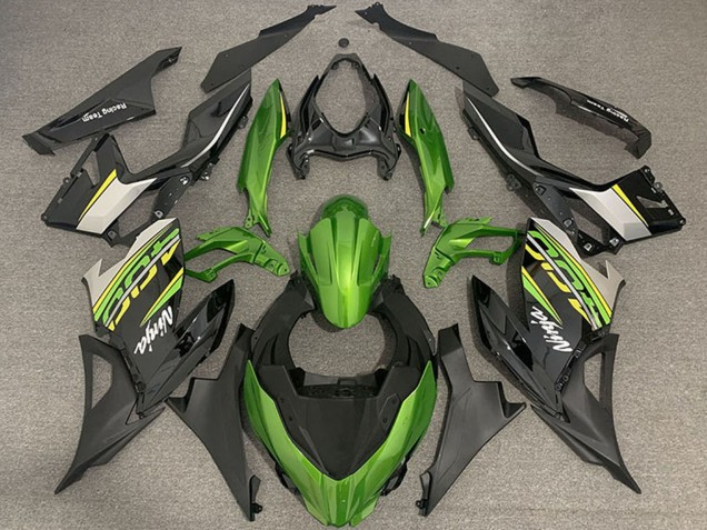 Billige Kawasaki Ninja 400 Motorrad Verkleidung 2018-2024 - Grun Schwarz Gold OEM Stil