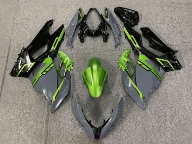 Billige Kawasaki Ninja 400 Motorrad Verkleidung 2018-2024 - Grun Nardo Grau Glanzendes Schwarz
