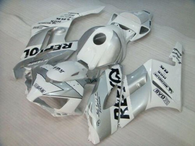 Billige Honda CBR1000RR Motorrad Verkleidung 2004-2005 - Weiss Silber Schwarz Repsol