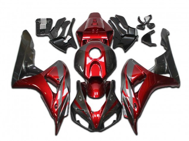 Billige Honda CBR1000RR Motorrad Verkleidung 2004-2005 - Rot Grau Glanzendes Schwarz