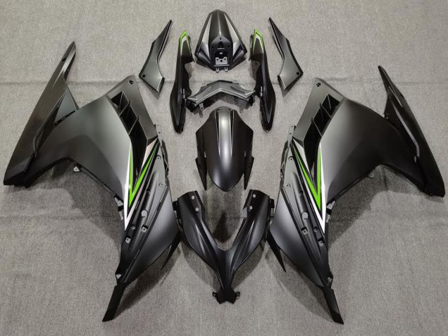 Billige Kawasaki Ninja 300 Motorrad Verkleidung 2013-2024 - Matt Schwarz Grun