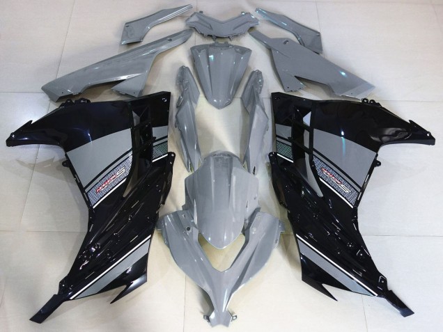 Billige Kawasaki Ninja 300 Motorrad Verkleidung 2013-2024 - Nardo Grau Schwarz