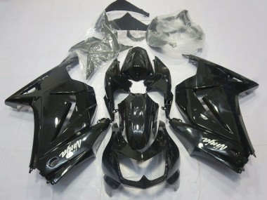 Billige Kawasaki Ninja 250 Motorrad Verkleidung 2008-2012 - Glanzendes Schwarz Weiss Ninja