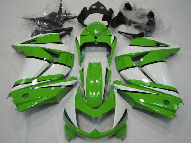 Billige Kawasaki Ninja 250 Motorrad Verkleidung 2008-2012 - Weiss Grun Schwarz