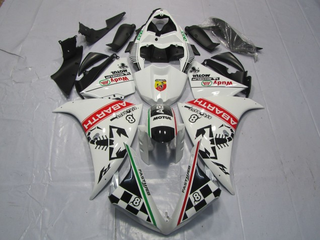 Billige Yamaha R1 Motorrad Verkleidung 2012-2014 - Weiss Rot Grun Schwarz Abarth Wudy Motul