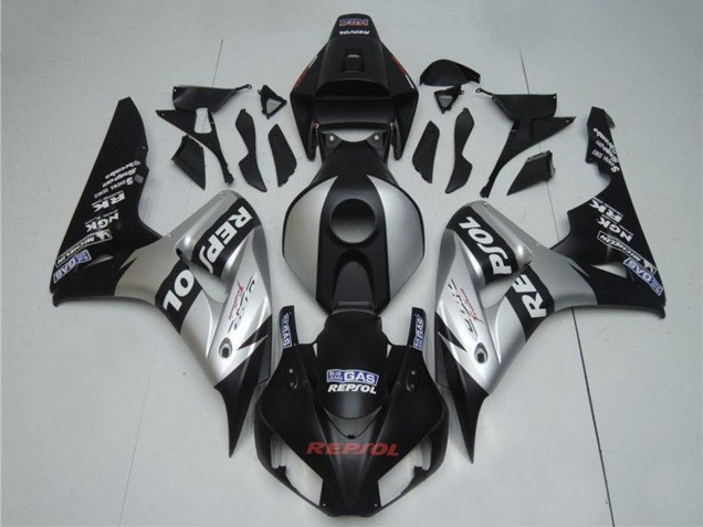 Billige Honda CBR1000RR Motorrad Verkleidung 2004-2005 - Silber Glanzendes Schwarz Repsol