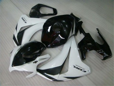 Billige Honda CBR1000RR Motorrad Verkleidungen Kit 2008-2011 - Weiss Glanzendes Schwarz