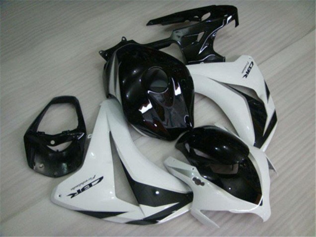 Billige Honda CBR1000RR Motorrad Verkleidungen Kit 2008-2011 - Weiss Glanzendes Schwarz