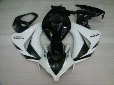 Billige Honda CBR1000RR Motorrad Verkleidungen Kit 2008-2011 - Weiss Glanzendes Schwarz