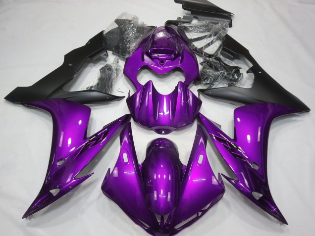 Billige Yamaha R1 Motorrad Verkleidung 2004-2006 - Lila Matt Schwarz